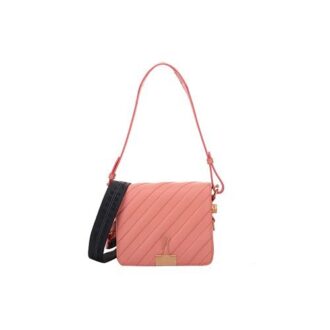 OFF WHITE Black Cowhide Pink Messenger Bag “Black Pink”