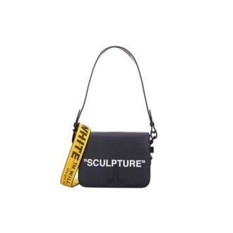 OFF WHITE Cowhide Black Messenger Bag