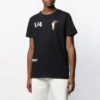 Off-White Men’ s 1/4 Back Printing Short Sleeve Black T-Shirt