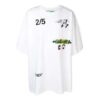 Off-White Men’ s 2/5 Back Printing Short Sleeve White T-Shirt