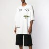 Off-White Men’ s 2/5 Back Printing Short Sleeve White T-Shirt