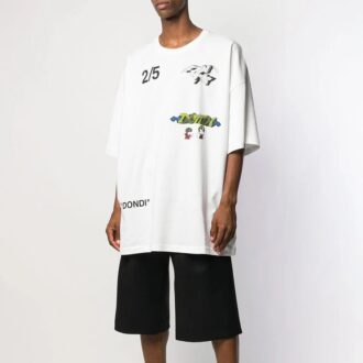 Off-White Men’ s 2/5 Back Printing Short Sleeve White T-Shirt Off-White Men’ s 2/5 Back Printing Short Sleeve White T-Shirt