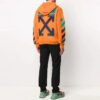 Off-White Men’ s 3d Logo Hooded Knit Orange