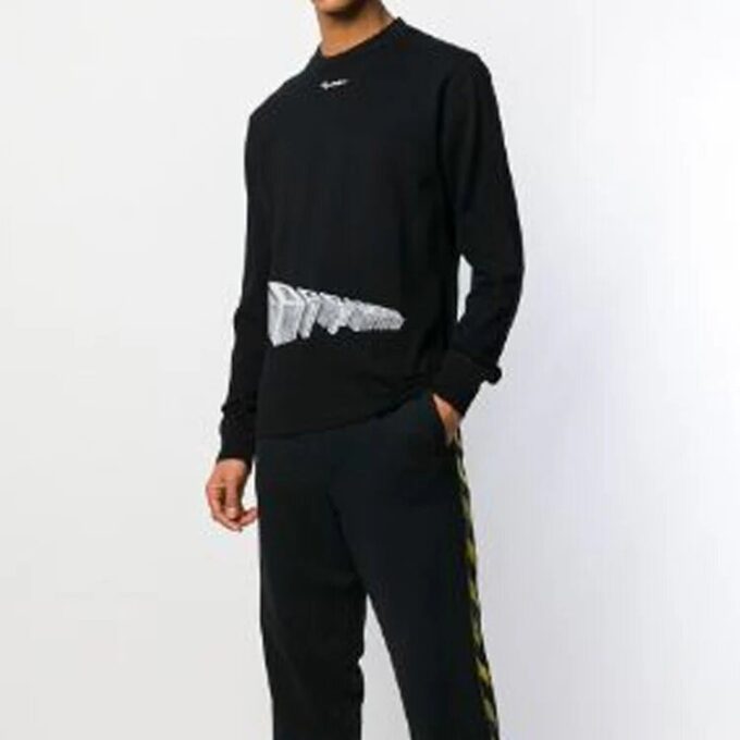 Off-White Men’ s 3d Pattern Pullover Black