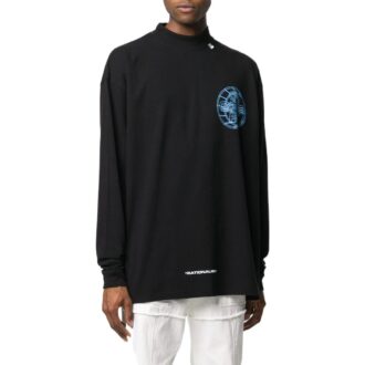 Off-White Men’ s Alphabet 3D Pattern Printing Long Sleeves Black T-Shirt Off-White Men’ s Alphabet 3D Pattern Printing Long Sleeves Black T-Shirt