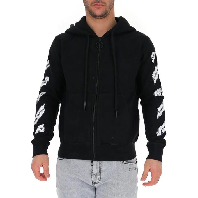 Off-White Men’ s Alphabet Arrow Zipper Black