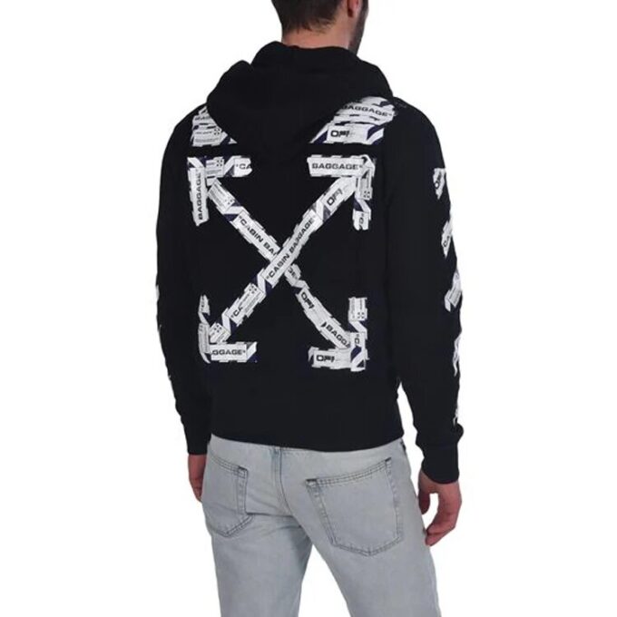 Off-White Men’ s Alphabet Arrow Zipper Black