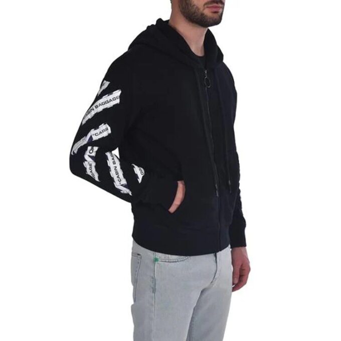 Off-White Men’ s Alphabet Arrow Zipper Black