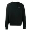 Off-White Men’ s Alphabet Logo Pattern Long Sleeves Loose Fit Black