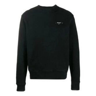 Off-White Men’ s Alphabet Logo Pattern Long Sleeves Loose Fit Black Off-White Men’ s Alphabet Logo Pattern Long Sleeves Loose Fit Black
