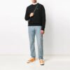 Off-White Men’ s Alphabet Logo Pattern Long Sleeves Loose Fit Black