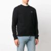 Off-White Men’ s Alphabet Logo Pattern Long Sleeves Loose Fit Black