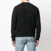 Off-White Men’ s Alphabet Logo Pattern Long Sleeves Loose Fit Black