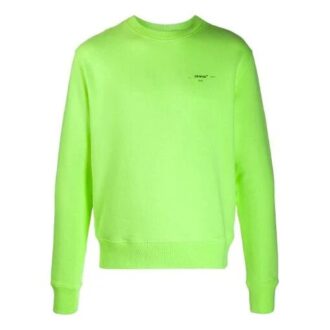 Off-White Men’ s Alphabet logo Pattern Long Sleeves Loose Fit Green Off-White Men’ s Alphabet logo Pattern Long Sleeves Loose Fit Green
