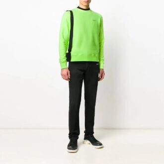 Off-White Men’ s Alphabet logo Pattern Long Sleeves Loose Fit Green Off-White Men’ s Alphabet logo Pattern Long Sleeves Loose Fit Green