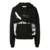 Off-White Men’ s Animal Pattern Printing Loose Fit Black
