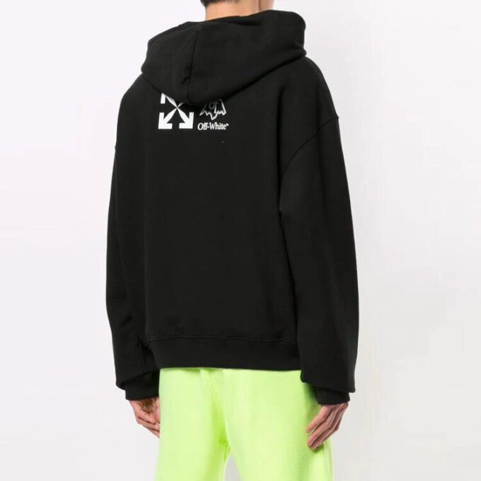 Off-White Men’ s Animal Pattern Printing Loose Fit Black