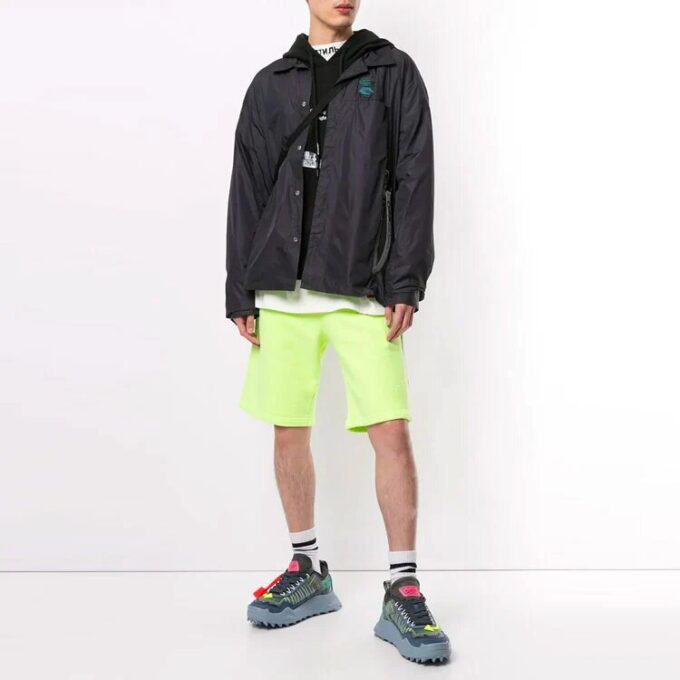 Off-White Men’ s Animal Pattern Printing Loose Fit Black