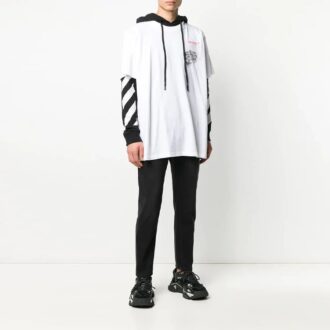 Off-White Men’ s Arm Printing Loose Fit White