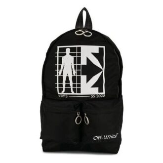 Off-White Men’ s Arrow Logo Backpack Black