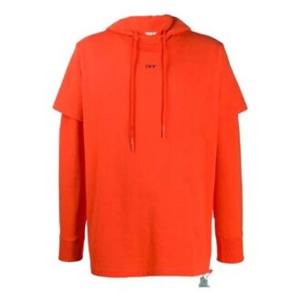 Off-White Men’ s Arrow Logo Orange Red