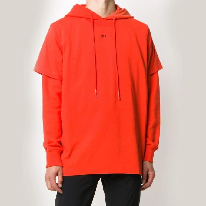 Off-White Men’ s Arrow Logo Orange Red