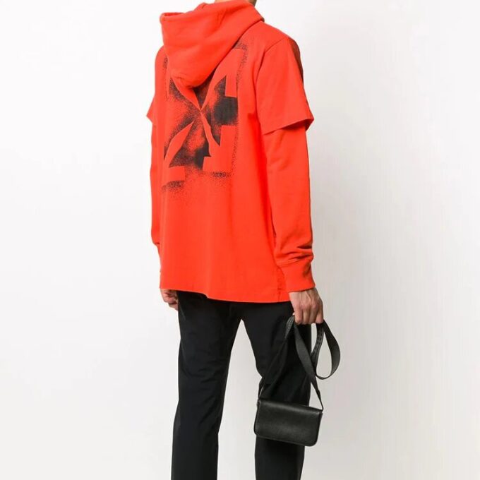 Off-White Men’ s Arrow Logo Orange Red
