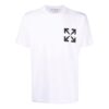Off-White Men’ s Arrow Pattern Cotton Short Sleeve White T-Shirt