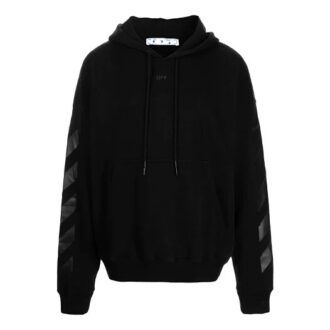 Off-White Men’ s Arrow Pattern Plain Weave Knit Black