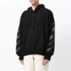 Off-White Men’ s Arrow Pattern Plain Weave Knit Black