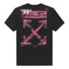 Off-White Men’ s Arrow Pattern Short Sleeve Loose Fit Black T-Shirt