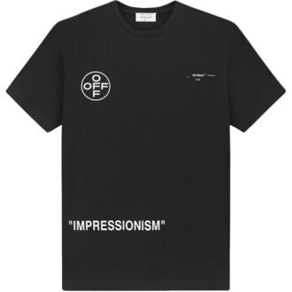 Off-White Men’ s Arrow Pattern Short Sleeve Loose Fit Black T-Shirt Off-White Men’ s Arrow Pattern Short Sleeve Loose Fit Black T-Shirt