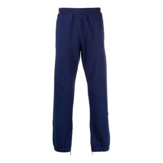 Off-White Men’ s Arrow Pattern Solid Color Bundle Feet Sports Pants/Trousers/Joggers Blue Off-White Men’ s Arrow Pattern Solid Color Bundle Feet Sports Pants/Trousers/Joggers Blue