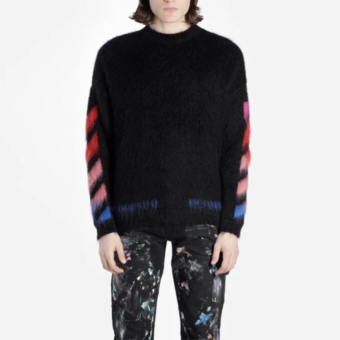 Off-White Men’ s Back Arrow Loose Fit Black