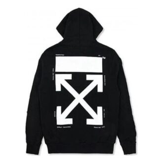 Off-White Men’ s Back Arrow Zipper Black