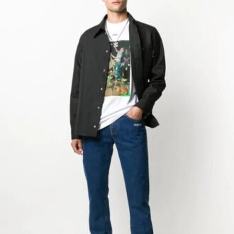 Off-White Men’ s Back Logo Cargo Black Shirt