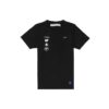 Off-White Men’ s Back Photo Printing Short Sleeve Black T-Shirt