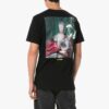 Off-White Men’ s Back Photo Printing Short Sleeve Black T-Shirt