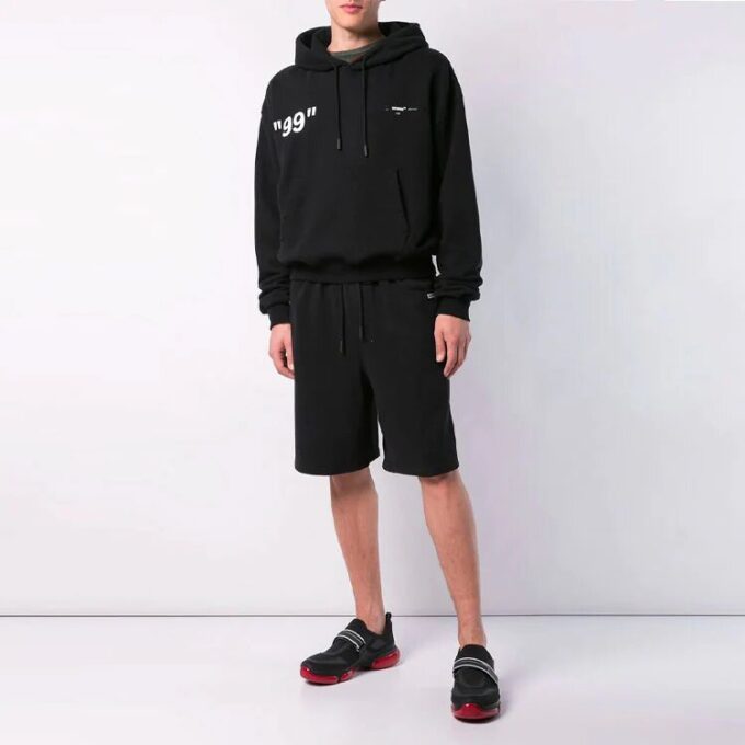 Off-White Men’ s Back Printing Loose Black