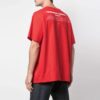 Off-White Men’ s Bernini Logo Printing Short Sleeve Loose Fit Red T-Shirt