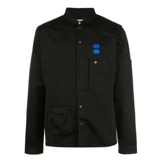 Off-White Men’ s Blue Logo Shirt Jacket Black Off-White Men’ s Blue Logo Shirt Jacket Black