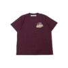 Off-White Men’ s Bronzing Arrow Rubber Strap Patch Short Sleeve Purple T-Shirt
