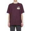 Off-White Men’ s Bronzing Arrow Rubber Strap Patch Short Sleeve Purple T-Shirt