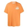 Off-White Men’ s Bronzing Arrow Rubber Strap Patch Short Sleeve T-Shirt