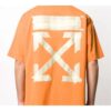 Off-White Men’ s Bronzing Arrow Rubber Strap Patch Short Sleeve T-Shirt