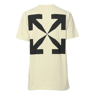 Off-White Men’ s C/O VIRGIL ABLOH Arrow Short Sleeve Version Creamy White T-Shirt Off-White Men’ s C/O VIRGIL ABLOH Arrow Short Sleeve Version Creamy White T-Shirt