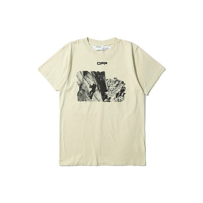 Off-White Men’ s C/O VIRGIL ABLOH Arrow Short Sleeve Version Creamy White T-Shirt