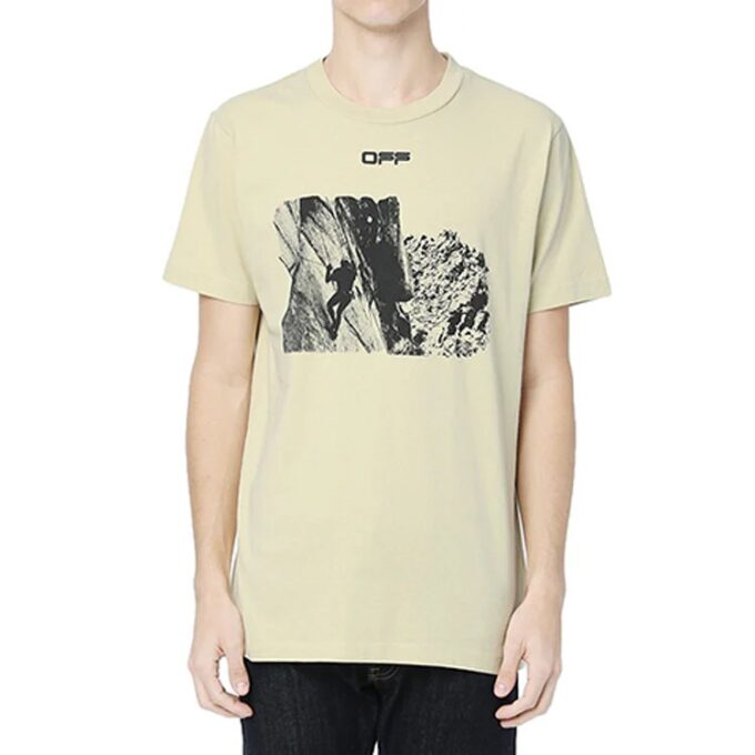 Off-White Men’ s C/O VIRGIL ABLOH Arrow Short Sleeve Version Creamy White T-Shirt