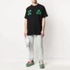 Off-White Men’ s C/O VIRGIL ABLOH Embroidered Logo Printing Short Sleeve Loose Version Black T-Shirt