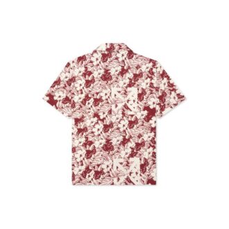 Off-White Men’ s C/O VIRGIL ABLOH Flowers Short Sleeve Red Shirt Off-White Men’ s C/O VIRGIL ABLOH Flowers Short Sleeve Red Shirt